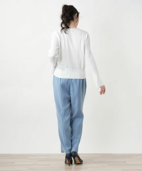 Leilian PLUS HOUSE / レリアンプラスハウス ニット・セーター | 【店舗人気】シアー切替プルオーバー【NEMIKA】 | 詳細6