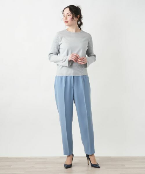 Leilian PLUS HOUSE / レリアンプラスハウス ニット・セーター | 【店舗人気】シアー切替プルオーバー【NEMIKA】 | 詳細7