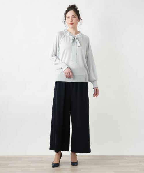 Leilian PLUS HOUSE / レリアンプラスハウス ニット・セーター | 【店舗人気】リボンタイラメニット【NEMIKA】 | 詳細1