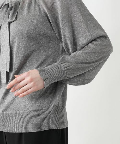 Leilian PLUS HOUSE / レリアンプラスハウス ニット・セーター | 【店舗人気】リボンタイラメニット【NEMIKA】 | 詳細13