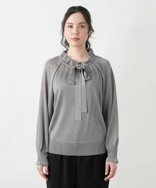 Leilian PLUS HOUSE / レリアンプラスハウス ニット・セーター | 【店舗人気】リボンタイラメニット【NEMIKA】 | 詳細7