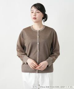 Leilian PLUS HOUSE / レリアンプラスハウス カーディガン・ボレロ | シアーラメニットカーディガン【NEMIKA】