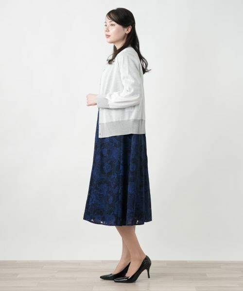 Leilian PLUS HOUSE / レリアンプラスハウス カーディガン・ボレロ | シアーラメニットカーディガン【NEMIKA】 | 詳細11