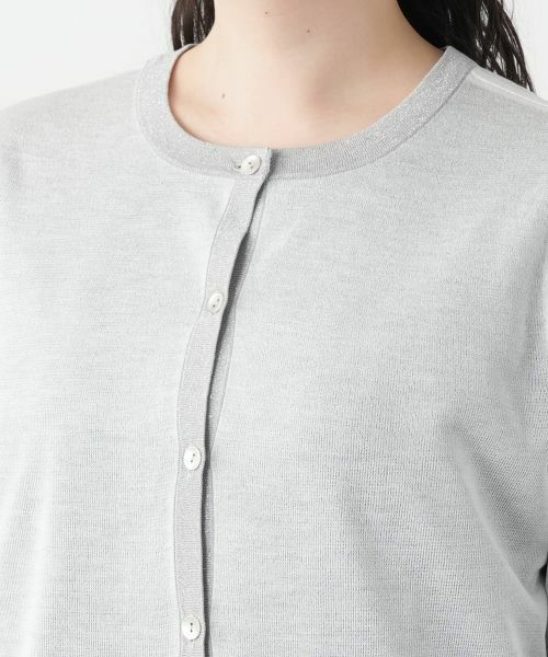 Leilian PLUS HOUSE / レリアンプラスハウス カーディガン・ボレロ | シアーラメニットカーディガン【NEMIKA】 | 詳細16