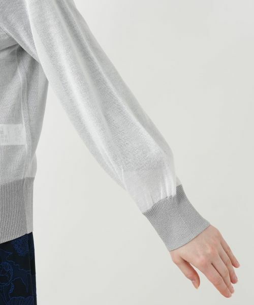 Leilian PLUS HOUSE / レリアンプラスハウス カーディガン・ボレロ | シアーラメニットカーディガン【NEMIKA】 | 詳細18