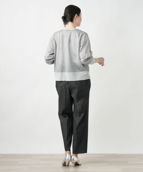 Leilian PLUS HOUSE / レリアンプラスハウス カーディガン・ボレロ | シアーラメニットカーディガン【NEMIKA】 | 詳細3