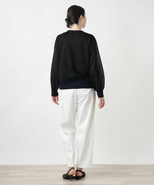 Leilian PLUS HOUSE / レリアンプラスハウス カーディガン・ボレロ | シアーラメニットカーディガン【NEMIKA】 | 詳細6