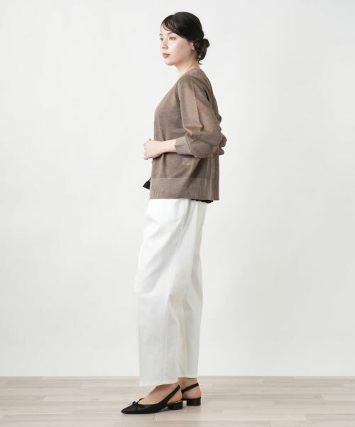 Leilian PLUS HOUSE / レリアンプラスハウス カーディガン・ボレロ | シアーラメニットカーディガン【NEMIKA】 | 詳細8