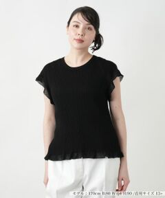 Leilian PLUS HOUSE / レリアンプラスハウス ニット・セーター | 【店舗人気】フリルスリーブトップス【NEMIKA】