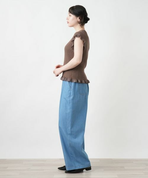 Leilian PLUS HOUSE / レリアンプラスハウス ニット・セーター | 【店舗人気】フリルスリーブトップス【NEMIKA】 | 詳細2