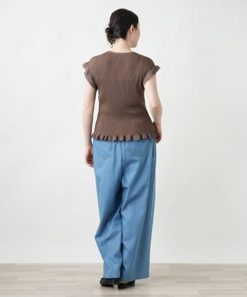 Leilian PLUS HOUSE / レリアンプラスハウス ニット・セーター | 【店舗人気】フリルスリーブトップス【NEMIKA】 | 詳細3