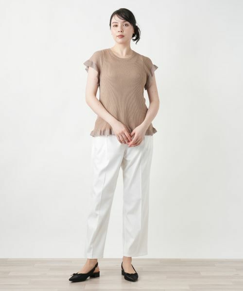 Leilian PLUS HOUSE / レリアンプラスハウス ニット・セーター | 【店舗人気】フリルスリーブトップス【NEMIKA】 | 詳細4