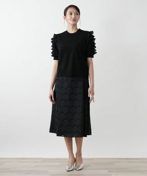 Leilian PLUS HOUSE / レリアンプラスハウス ニット・セーター | 【店舗人気】フリルスリーブハイネックニット【BOURGE】 | 詳細1