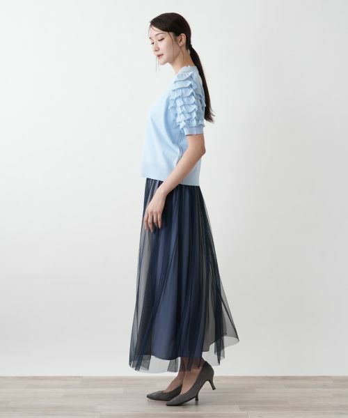 Leilian PLUS HOUSE / レリアンプラスハウス ニット・セーター | 【店舗人気】フリルスリーブハイネックニット【BOURGE】 | 詳細5