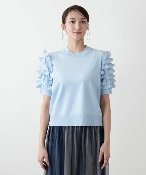 Leilian PLUS HOUSE / レリアンプラスハウス ニット・セーター | 【店舗人気】フリルスリーブハイネックニット【BOURGE】 | 詳細7