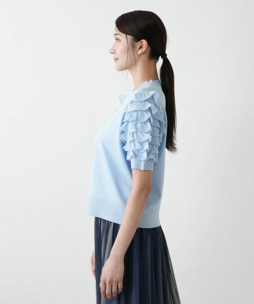 Leilian PLUS HOUSE / レリアンプラスハウス ニット・セーター | 【店舗人気】フリルスリーブハイネックニット【BOURGE】 | 詳細8