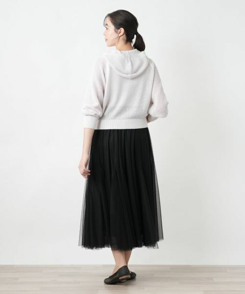 Leilian PLUS HOUSE / レリアンプラスハウス カーディガン・ボレロ | 【店舗人気】ラメフーデッドカーディガン【BOURGE】 | 詳細15