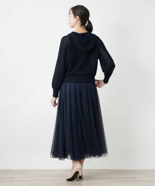 Leilian PLUS HOUSE / レリアンプラスハウス カーディガン・ボレロ | 【店舗人気】ラメフーデッドカーディガン【BOURGE】 | 詳細18