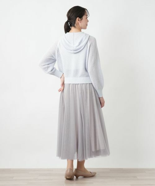 Leilian PLUS HOUSE / レリアンプラスハウス カーディガン・ボレロ | 【店舗人気】ラメフーデッドカーディガン【BOURGE】 | 詳細3