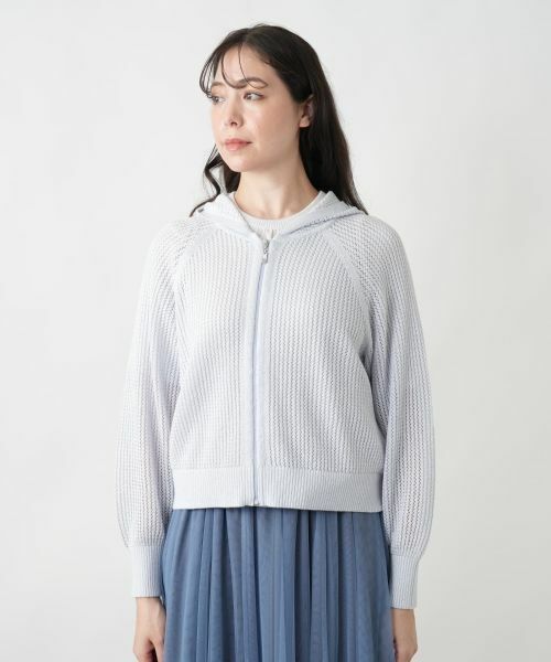 Leilian PLUS HOUSE / レリアンプラスハウス カーディガン・ボレロ | 【店舗人気】ラメフーデッドカーディガン【BOURGE】 | 詳細4