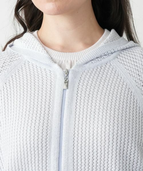 Leilian PLUS HOUSE / レリアンプラスハウス カーディガン・ボレロ | 【店舗人気】ラメフーデッドカーディガン【BOURGE】 | 詳細7