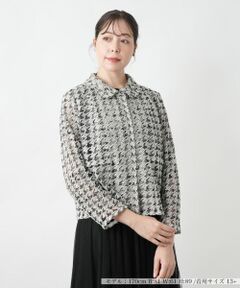 Leilian PLUS HOUSE / レリアンプラスハウス テーラードジャケット | 【店舗人気】千鳥格子柄ジャケット【BOURGE】