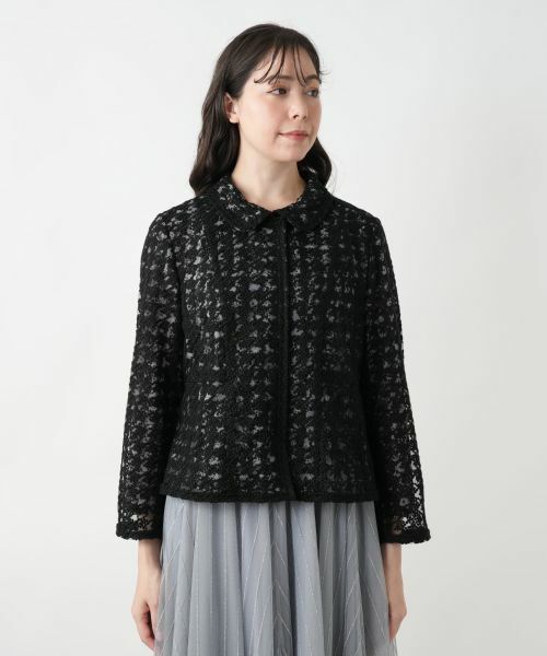 【Leilian】総柄 フーディー ロングジャケット Lサイズ Leilian】総柄 フーディー ロングジャケット Lサイズ