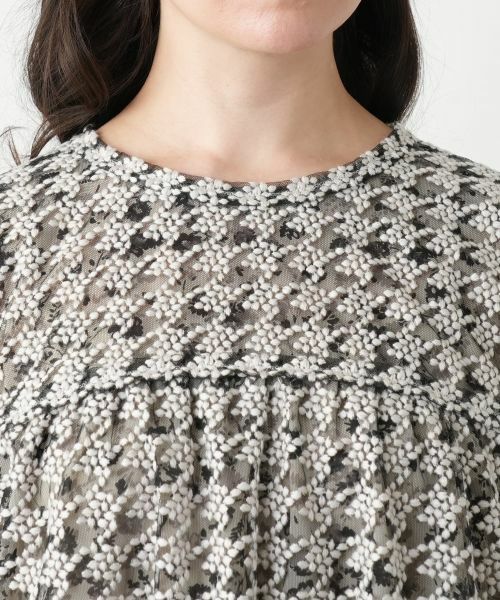 Leilian PLUS HOUSE / レリアンプラスハウス シャツ・ブラウス | 千鳥格子柄フレアブラウス【BOURGE】 | 詳細10