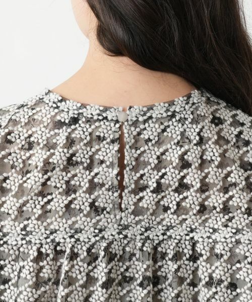 Leilian PLUS HOUSE / レリアンプラスハウス シャツ・ブラウス | 千鳥格子柄フレアブラウス【BOURGE】 | 詳細11