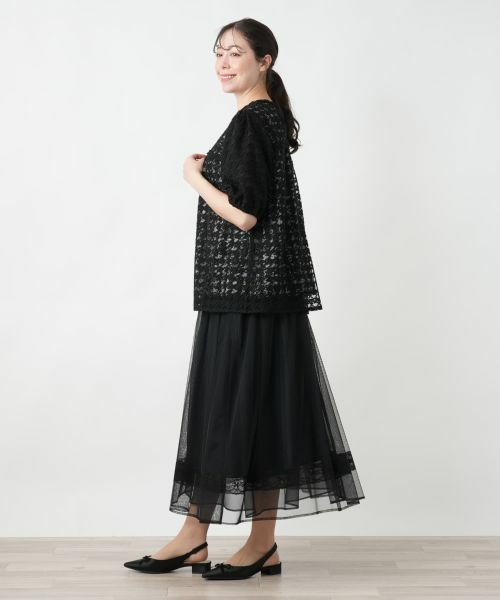 Leilian PLUS HOUSE / レリアンプラスハウス シャツ・ブラウス | 千鳥格子柄フレアブラウス【BOURGE】 | 詳細2