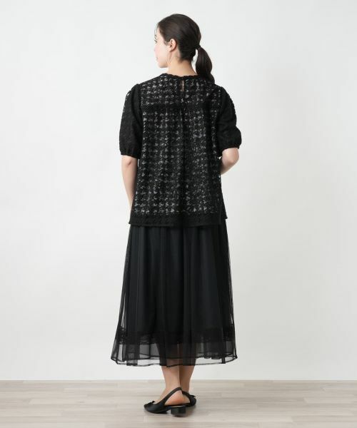 Leilian PLUS HOUSE / レリアンプラスハウス シャツ・ブラウス | 千鳥格子柄フレアブラウス【BOURGE】 | 詳細3