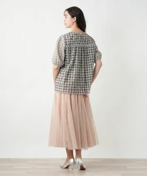 Leilian PLUS HOUSE / レリアンプラスハウス シャツ・ブラウス | 千鳥格子柄フレアブラウス【BOURGE】 | 詳細6