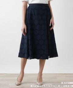 Leilian PLUS HOUSE / レリアンプラスハウス ミニ・ひざ丈スカート | 【店舗人気】サークル柄フレアスカート【BOURGE】