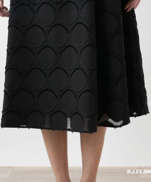 Leilian PLUS HOUSE / レリアンプラスハウス ミニ・ひざ丈スカート | 【店舗人気】サークル柄フレアスカート【BOURGE】 | 詳細12