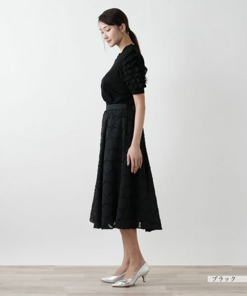 Leilian PLUS HOUSE / レリアンプラスハウス ミニ・ひざ丈スカート | 【店舗人気】サークル柄フレアスカート【BOURGE】 | 詳細5