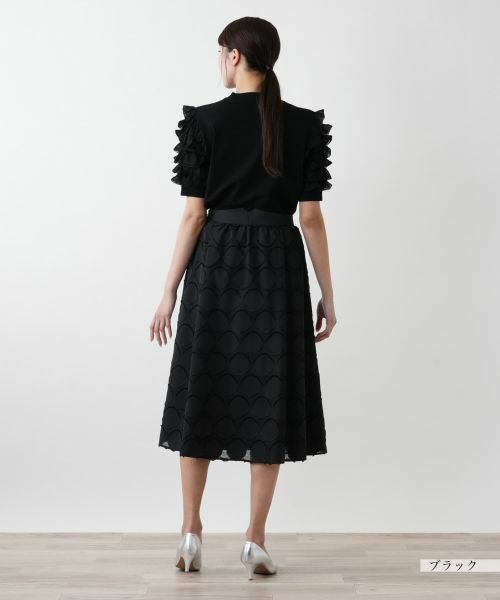 Leilian PLUS HOUSE / レリアンプラスハウス ミニ・ひざ丈スカート | 【店舗人気】サークル柄フレアスカート【BOURGE】 | 詳細6