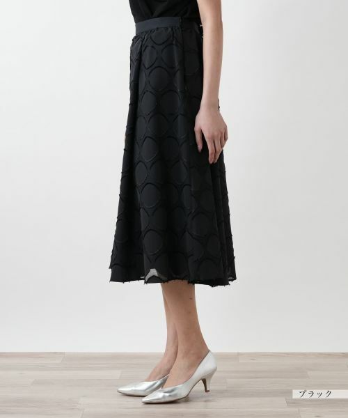 Leilian PLUS HOUSE / レリアンプラスハウス ミニ・ひざ丈スカート | 【店舗人気】サークル柄フレアスカート【BOURGE】 | 詳細8