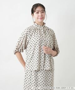 Leilian PLUS HOUSE / レリアンプラスハウス シャツ・ブラウス | 【店舗人気】ドット柄ブラウス