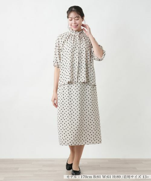 Leilian PLUS HOUSE / レリアンプラスハウス シャツ・ブラウス | 【店舗人気】ドット柄ブラウス | 詳細4