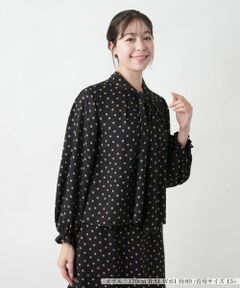 Leilian PLUS HOUSE / レリアンプラスハウス シャツ・ブラウス | 【店舗人気】ドットボウタイブラウス