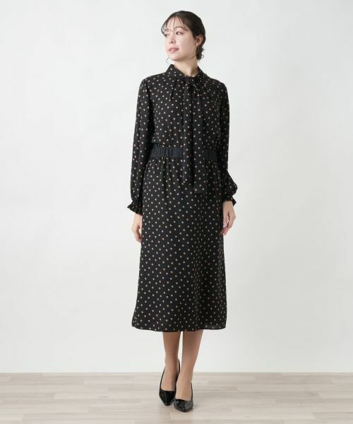 Leilian PLUS HOUSE / レリアンプラスハウス ミニ・ひざ丈スカート | 【店舗人気】ドット柄スカート | 詳細1