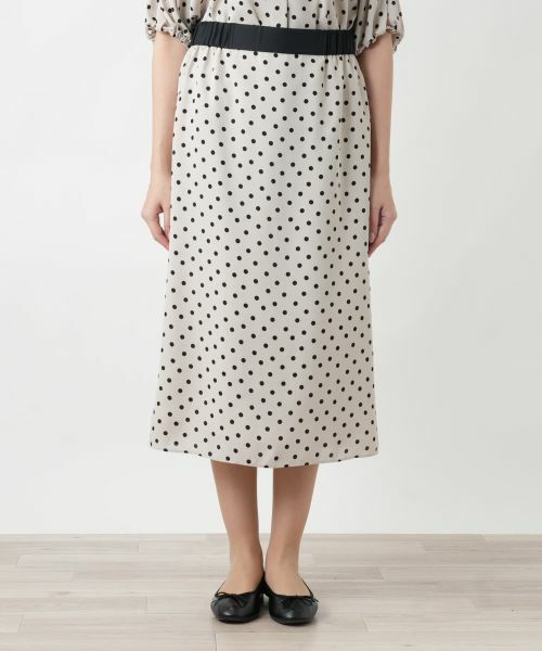 Leilian PLUS HOUSE / レリアンプラスハウス ミニ・ひざ丈スカート | 【店舗人気】ドット柄スカート | 詳細7