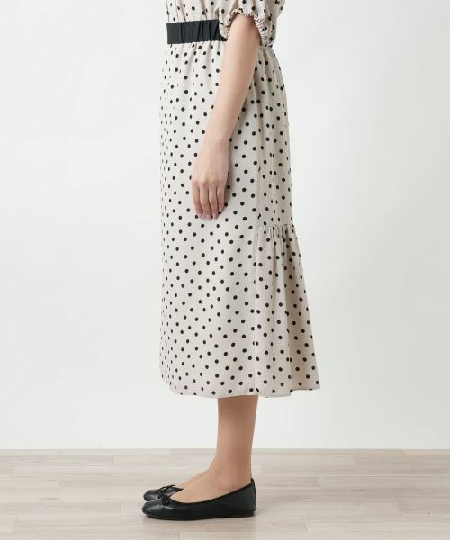 Leilian PLUS HOUSE / レリアンプラスハウス ミニ・ひざ丈スカート | 【店舗人気】ドット柄スカート | 詳細8