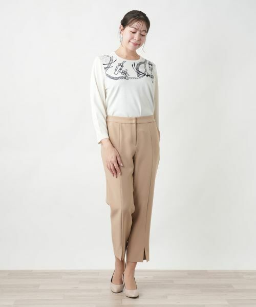 Leilian PLUS HOUSE / レリアンプラスハウス その他パンツ | 【店舗人気】スリット入りテーパードパンツ | 詳細10