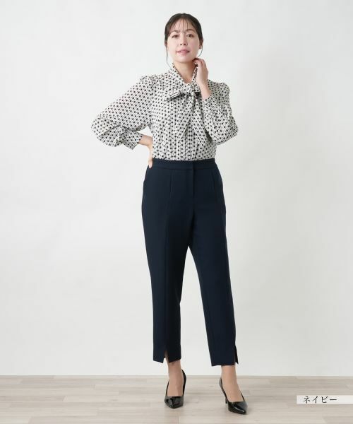 Leilian PLUS HOUSE / レリアンプラスハウス その他パンツ | 【店舗人気】スリット入りテーパードパンツ | 詳細7