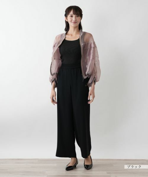 Leilian PLUS HOUSE / レリアンプラスハウス その他パンツ | 【店舗人気】ウエストギャザーワイドパンツ【NEMIKA】 | 詳細1