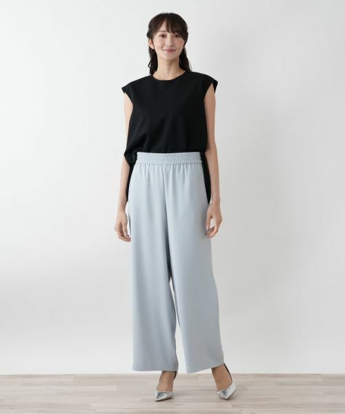 Leilian PLUS HOUSE / レリアンプラスハウス その他パンツ | 【店舗人気】ウエストギャザーワイドパンツ【NEMIKA】 | 詳細10