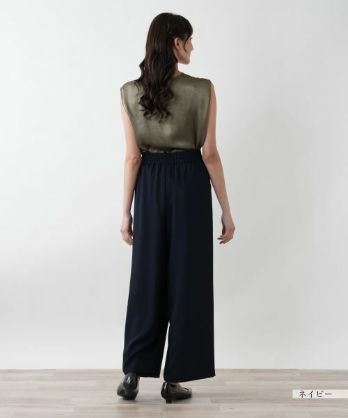 Leilian PLUS HOUSE / レリアンプラスハウス その他パンツ | 【店舗人気】ウエストギャザーワイドパンツ【NEMIKA】 | 詳細18
