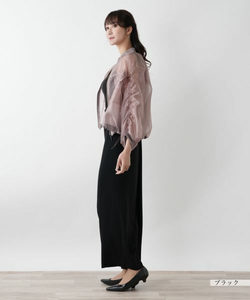 Leilian PLUS HOUSE / レリアンプラスハウス その他パンツ | 【店舗人気】ウエストギャザーワイドパンツ【NEMIKA】 | 詳細2