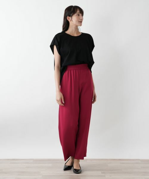 Leilian PLUS HOUSE / レリアンプラスハウス その他パンツ | 【店舗人気】ウエストギャザーワイドパンツ【NEMIKA】 | 詳細4